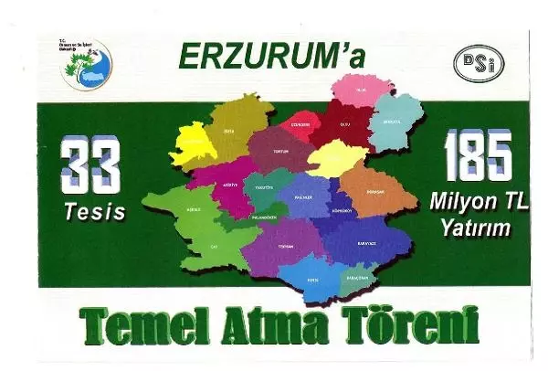 Erzurum'da 185 Milyon Liralık 33 Tesisin Temeli Atılacak Erzurum'da 185 Milyon Liralık 33 Tesisin Temeli Atılacak