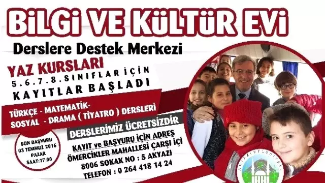 Bilgi Kültür Evi Yaz Kursları Kayıtları Başlıyor Haberler
