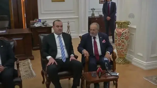 TBMM Başkanı Kahraman, İçişleri Bakanı Ala'yı Ziyaret Etti (3)