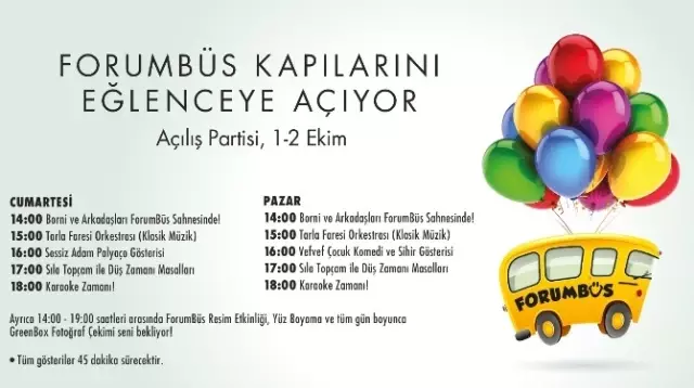 Forum Bornova Da Forumbus Kapilarini Eglenceye Aciyor Haberler