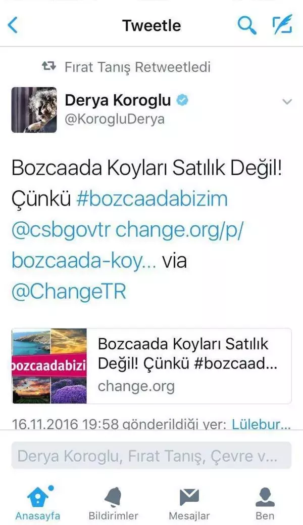 Bozcaada'nın Bakir Koyları İçin Twitter Kampanyası İlgi Gördü Bozcaada'nın Bakir Koyları İçin Twitter Kampanyası İlgi Gördü