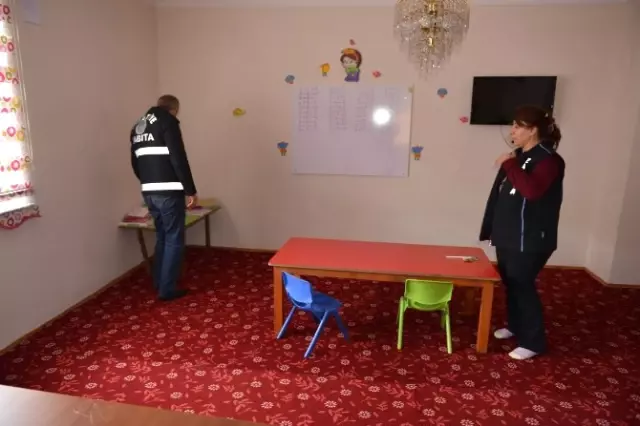 Erzurum'da Kaçak Kreş Kapatıldı Erzurum'da Kaçak Kreş Kapatıldı