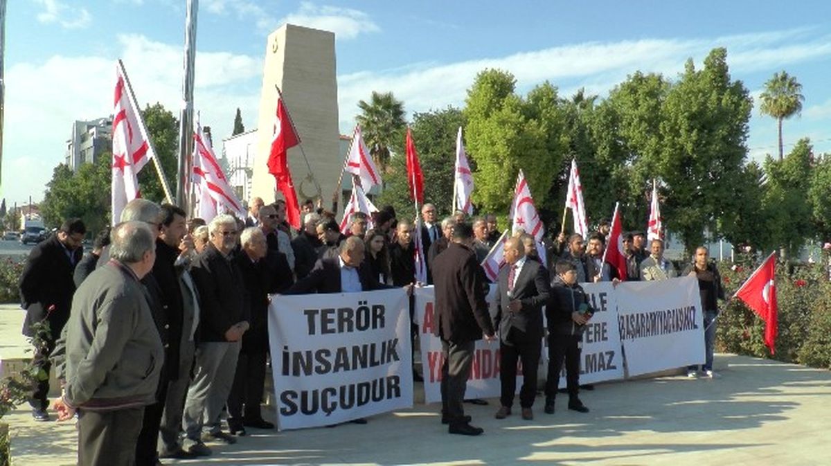 KKTC'de Teröre Lanet Yürüyüşü
