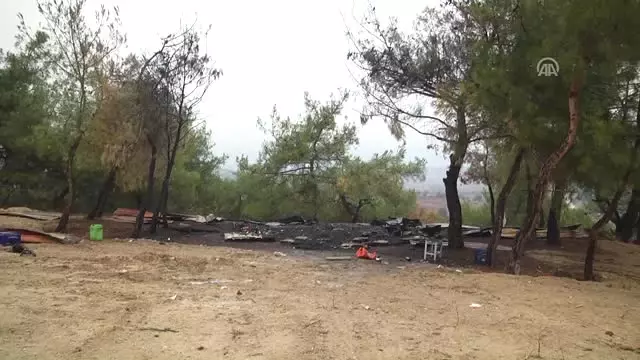 Tarladaki Bekçi Kulübesinde Yangın Tarladaki Bekçi Kulübesinde Yangın
