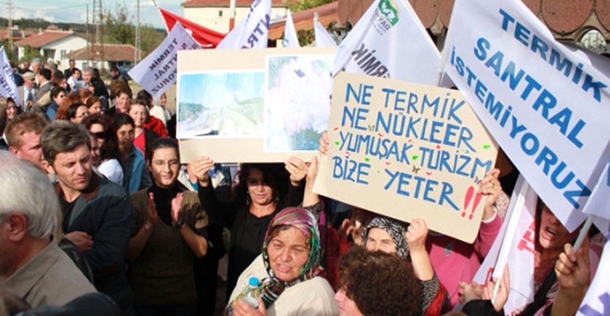 Kırklareli'nde Termik Santral Protestosu