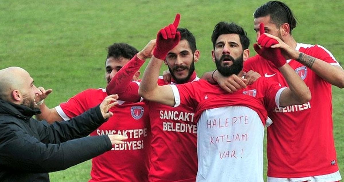 Sancaktepeli İlker Avşar, Gol Sonrası 'Halep'te Katliam Var' Tişörtünü Açtı