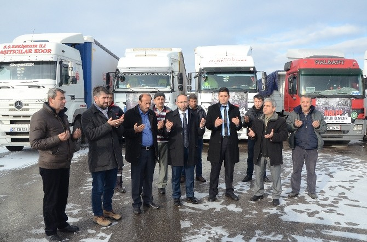 Eskişehir'den Halep'e 4 Tır Un Daha Gönderildi