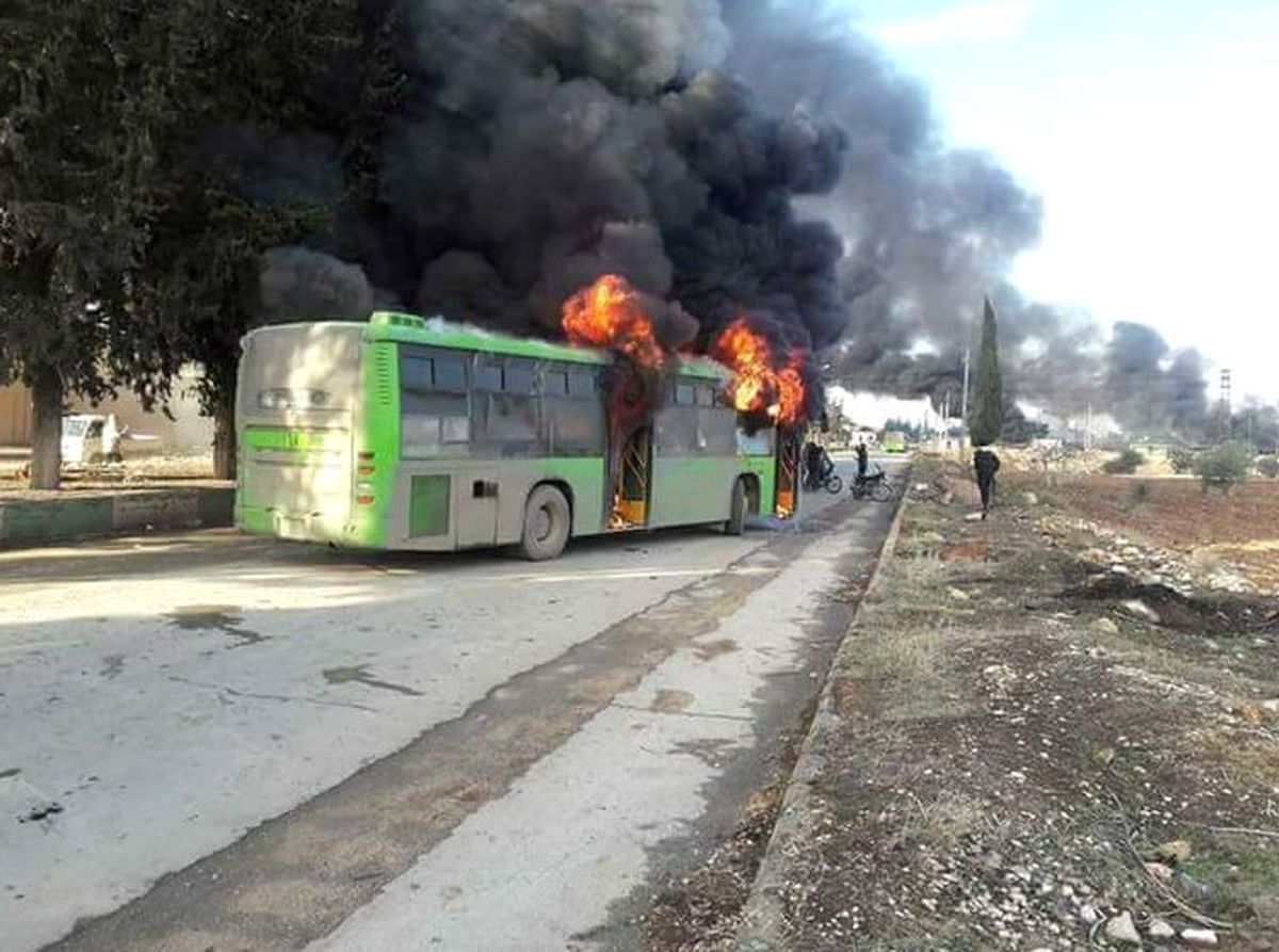Esad Yanlılarının Tahliyesi İçin Al Foa ve Kefra'ya Hareket Eden Otobüsler Ateşe Verildi