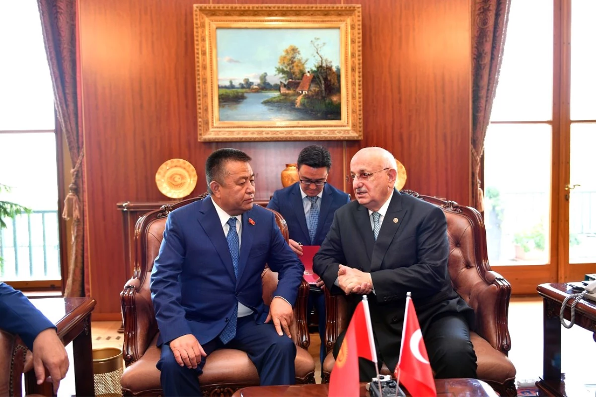 TBMM Başkanı Kahraman Kırgızistan Meclis Başkanı Tursunbekov ile ...