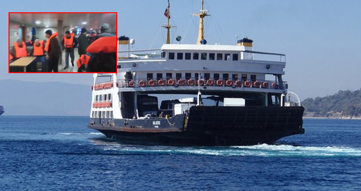 Deniz Ortasında Büyük Panik! Arabalı Feribotun Kapağı Denize Düştü
