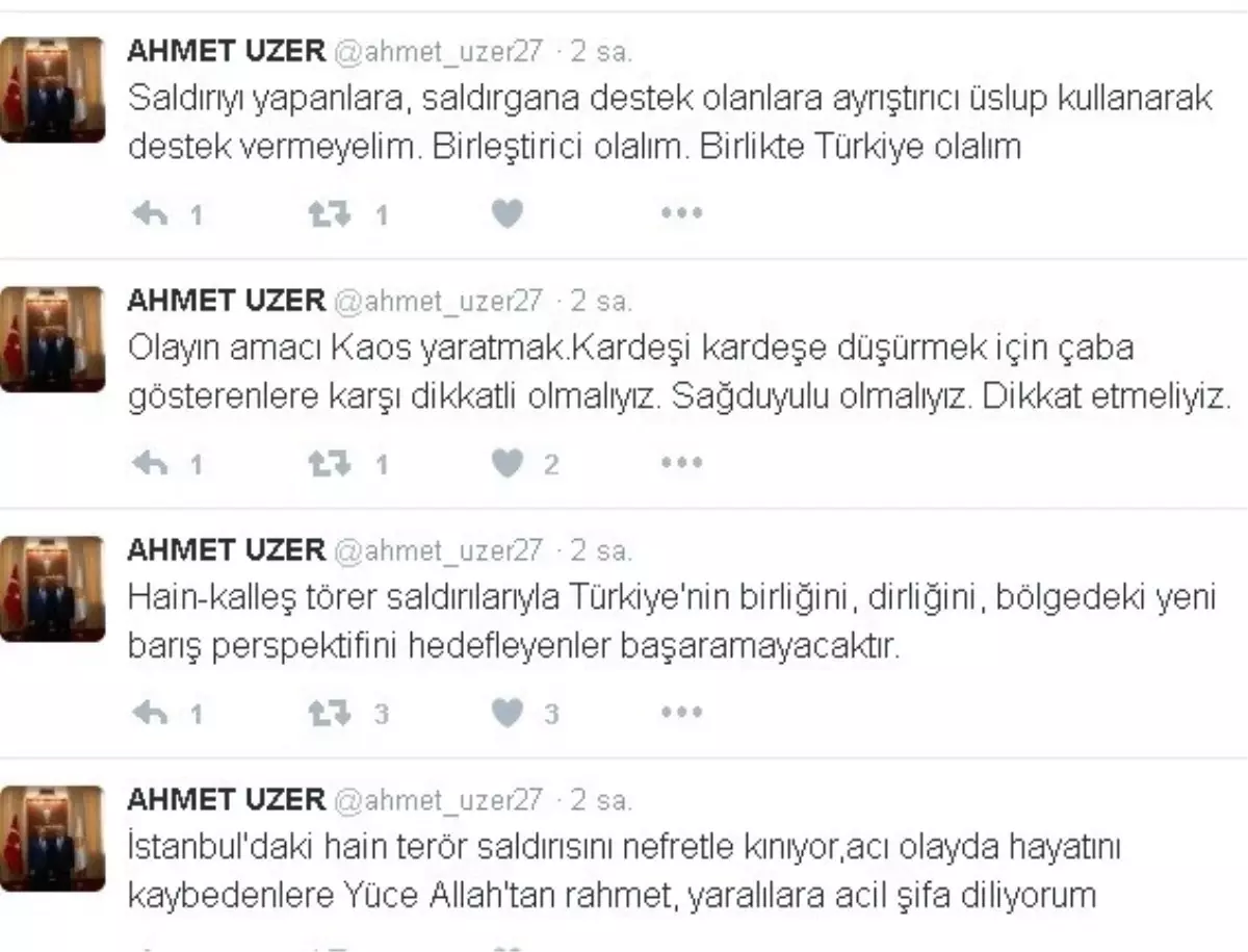 Ak Partili Milletvekillerinden Ortaköy'deki Terör Saldırısına Tepki