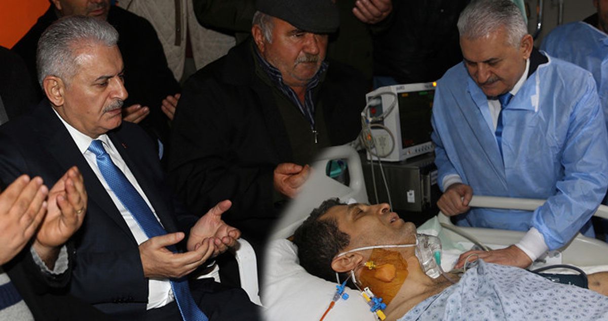 Başbakan Yıldırım'dan, Şehit Polisin Ailesine Taziye Ziyareti