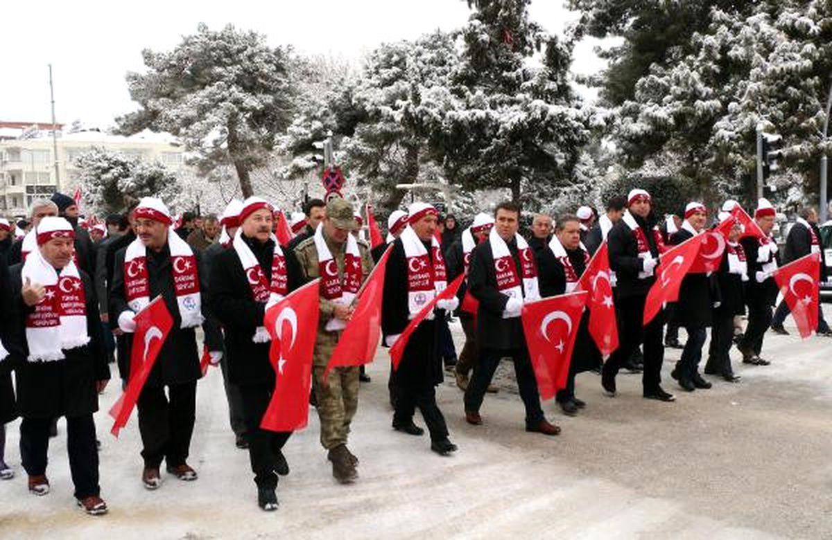 Burdur'da Sarıkamış Şehitleri İçin Yürüyüş