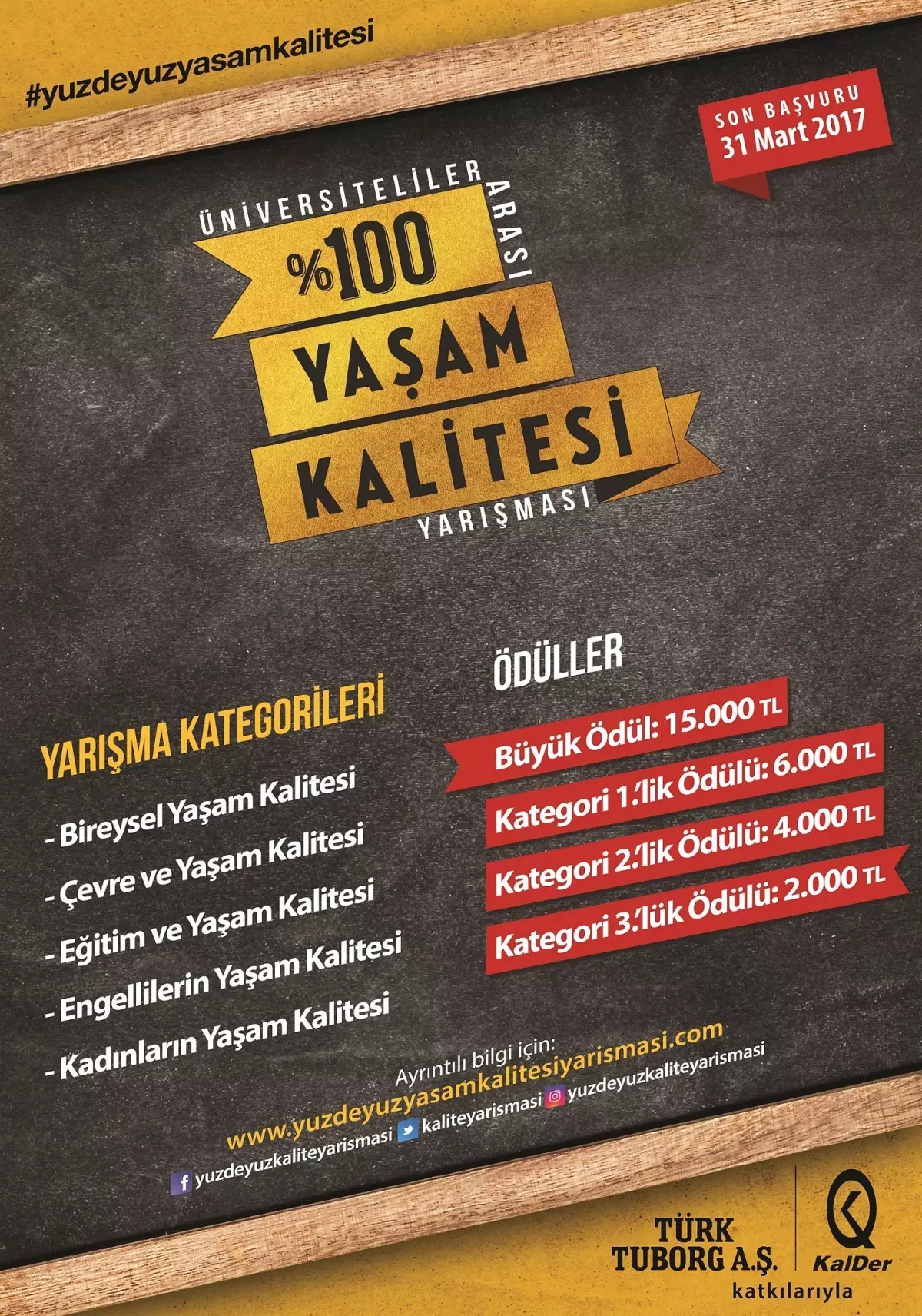Üniversiteliler yaşam kalitesini arttırmak için yarışacaklar.