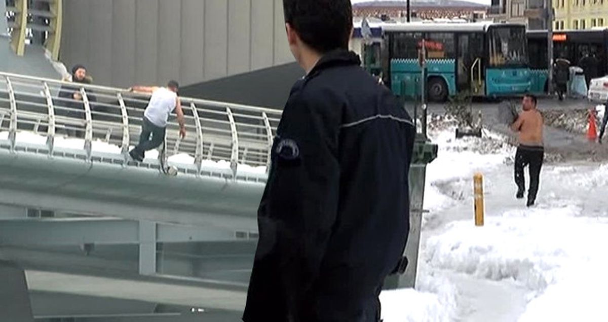 Önce Haliç'e Atladı Sonra Kendisini Kurtaran Polisten Kaçtı