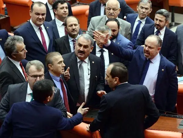 Meclis Oturumunda Bu Kez Erkek Vekiller Kavgası
