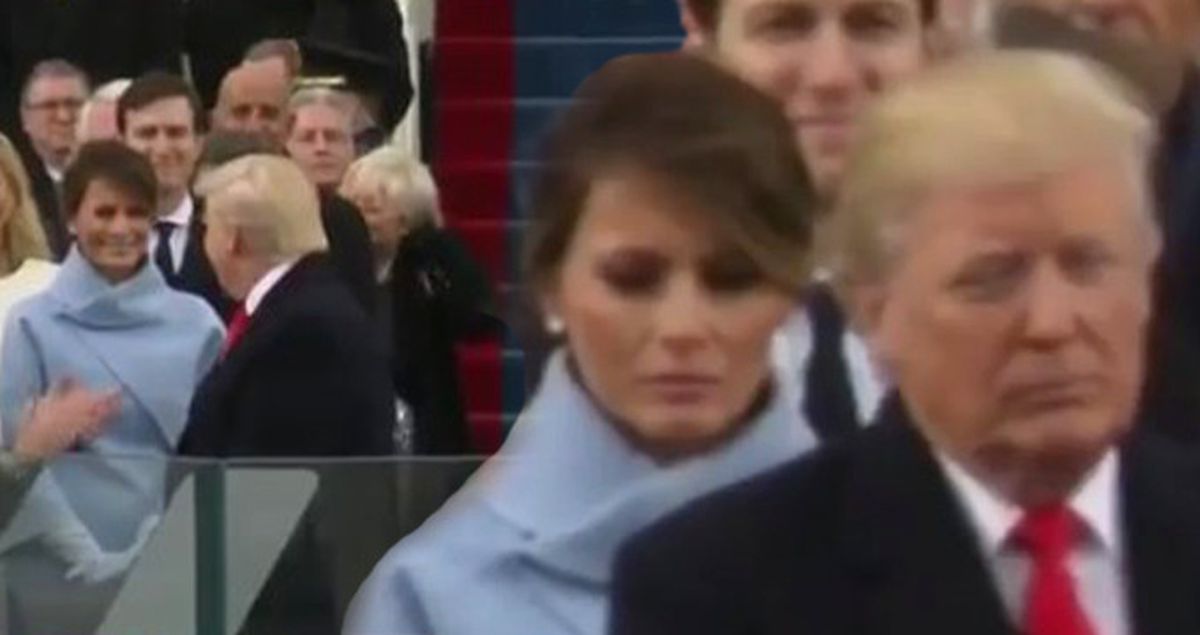 Trump'ın Yemin Törenine Damga Vuran Görüntüler! Eşinin Yüzü Birden Düştü