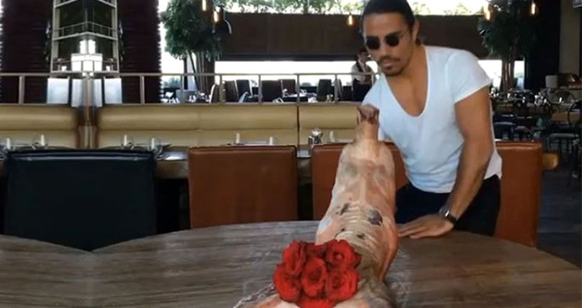 Nusret'ten Dubai'de Kuzu Şov