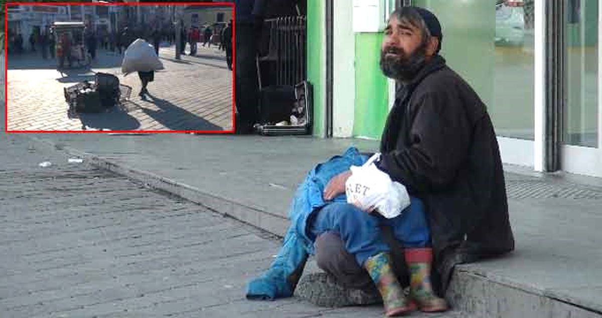 Taksim'de Vicdansız 'Baba' Oğlunu Bayıltarak Dilendirdi