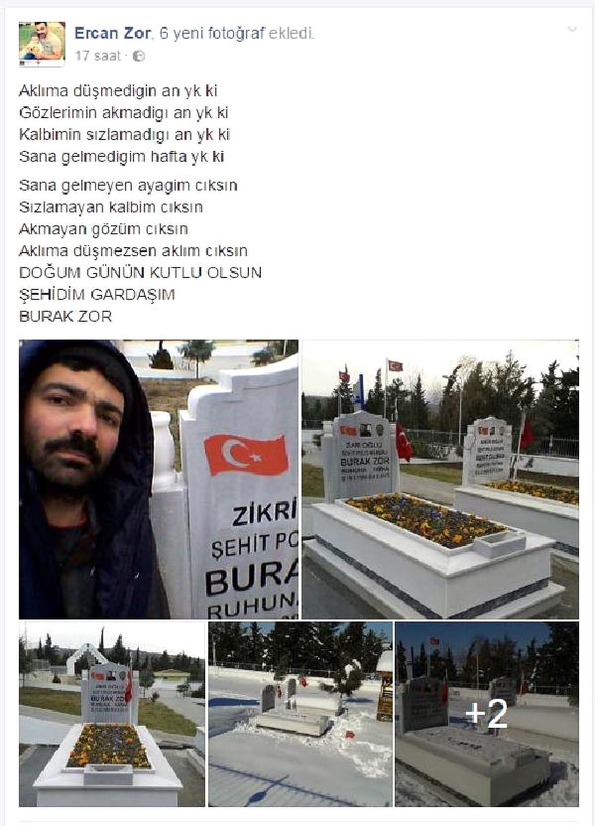 Şehidin Doğum Gününde Ağabeyinden Yürek Yakan Paylaşım