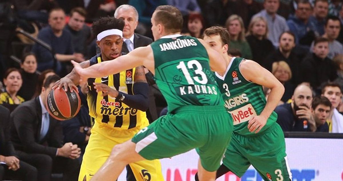 Euroleague'de Fenerbahçe Deplasmanda Zalgiris'i 76-67 Yendi