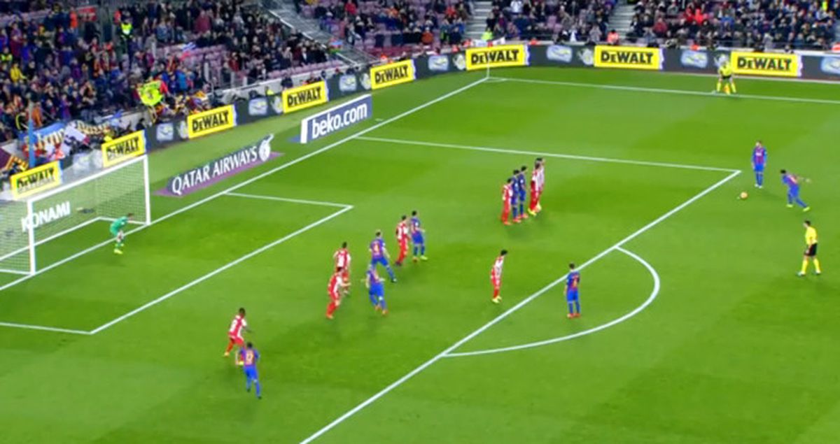 Neymar, Sporting Gijon'a Attığı Frikik Golüyle Kaleciyi İçeri Soktu