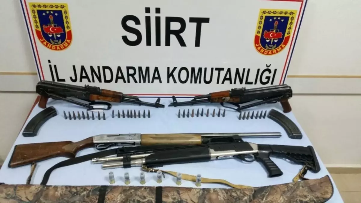 Siirt'te Silah ve Mühimmat Ele Geçirildi