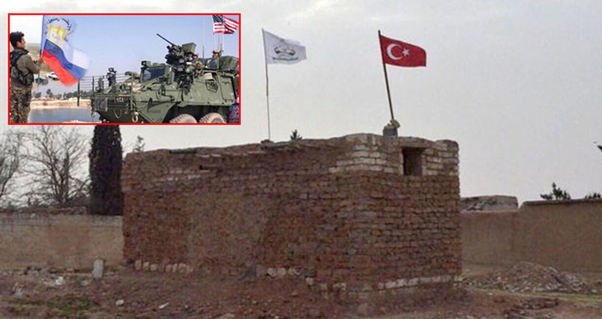 Menbiç'te Bayrak Savaşları: YPG, ABD ve Rusya Bayrağı Açtı, ÖSO Türk Bayrağı
