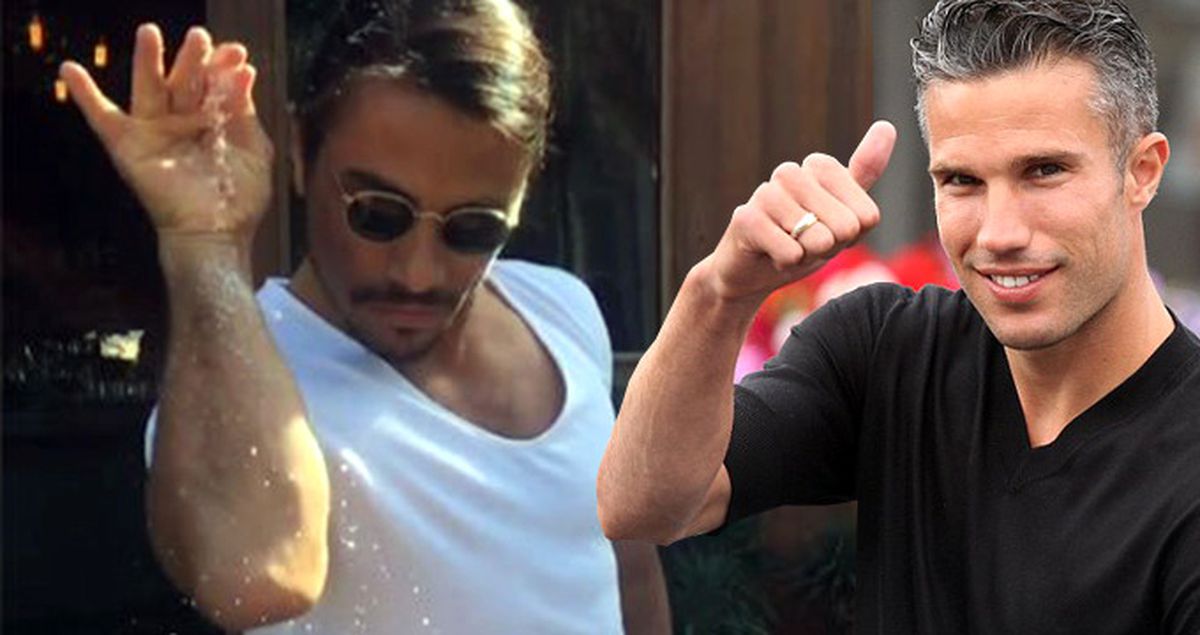 Nusret'ten Robin van Persie'ye Özel Performans
