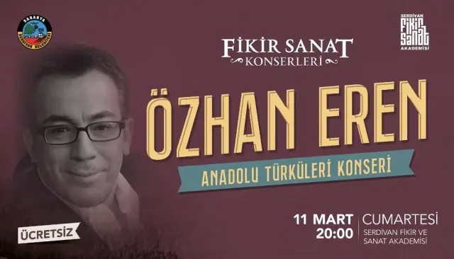 Serdivan Fikir ve Sanat, Yönetmen Eren'i Ağırlayacak
