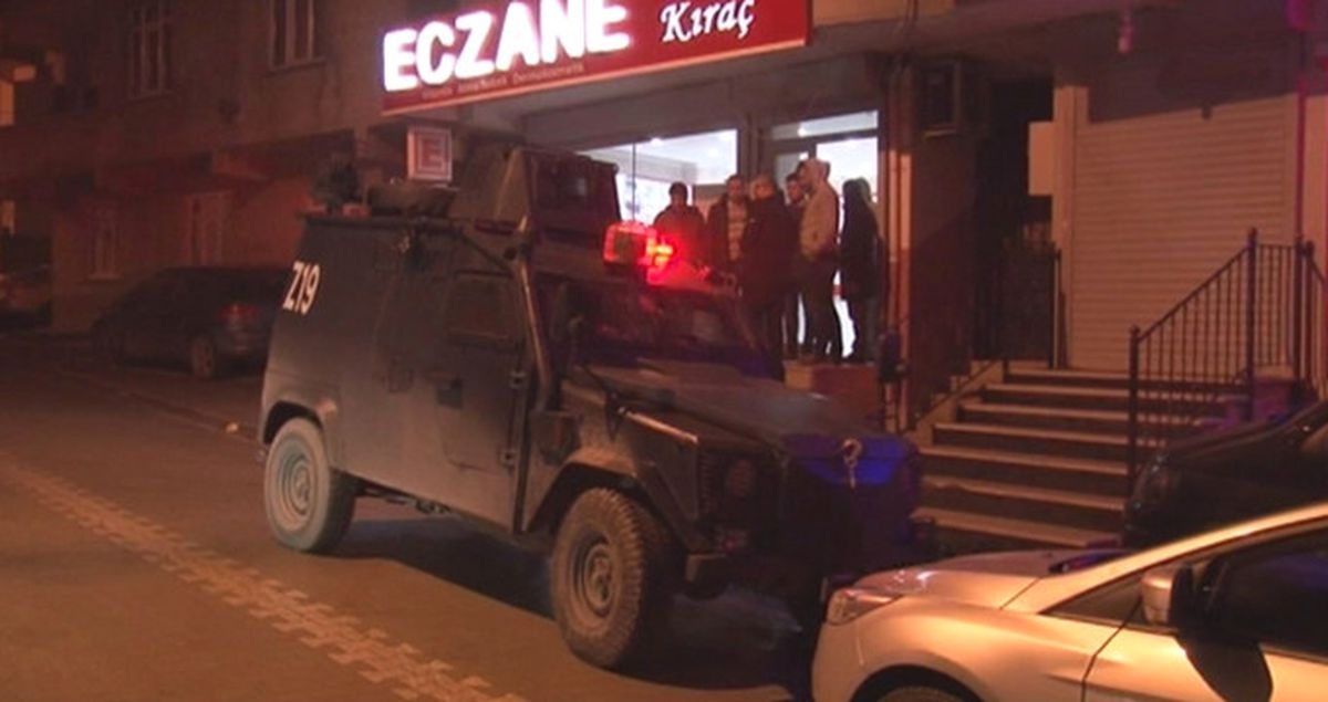 Maskeli ve Silahlı Eczane Soyguncuları Kameralara Yakalandı