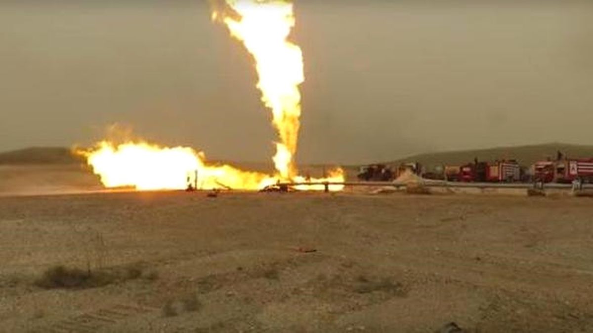 Suriye'de Boru Hattındaki Yangın Tank Atışlarıyla Söndürüldü