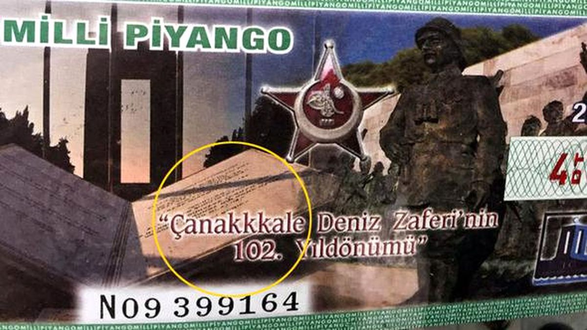 1 Milyon Milli Piyango Biletinde Skandal Hata! Çanakkale Yazısını Yanlış Yazdılar