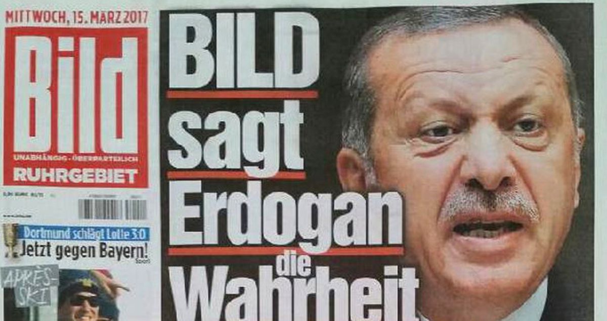 Alman Bild'den Haddini Aşan Erdoğan Manşeti: Burada İstenmiyorsunuz