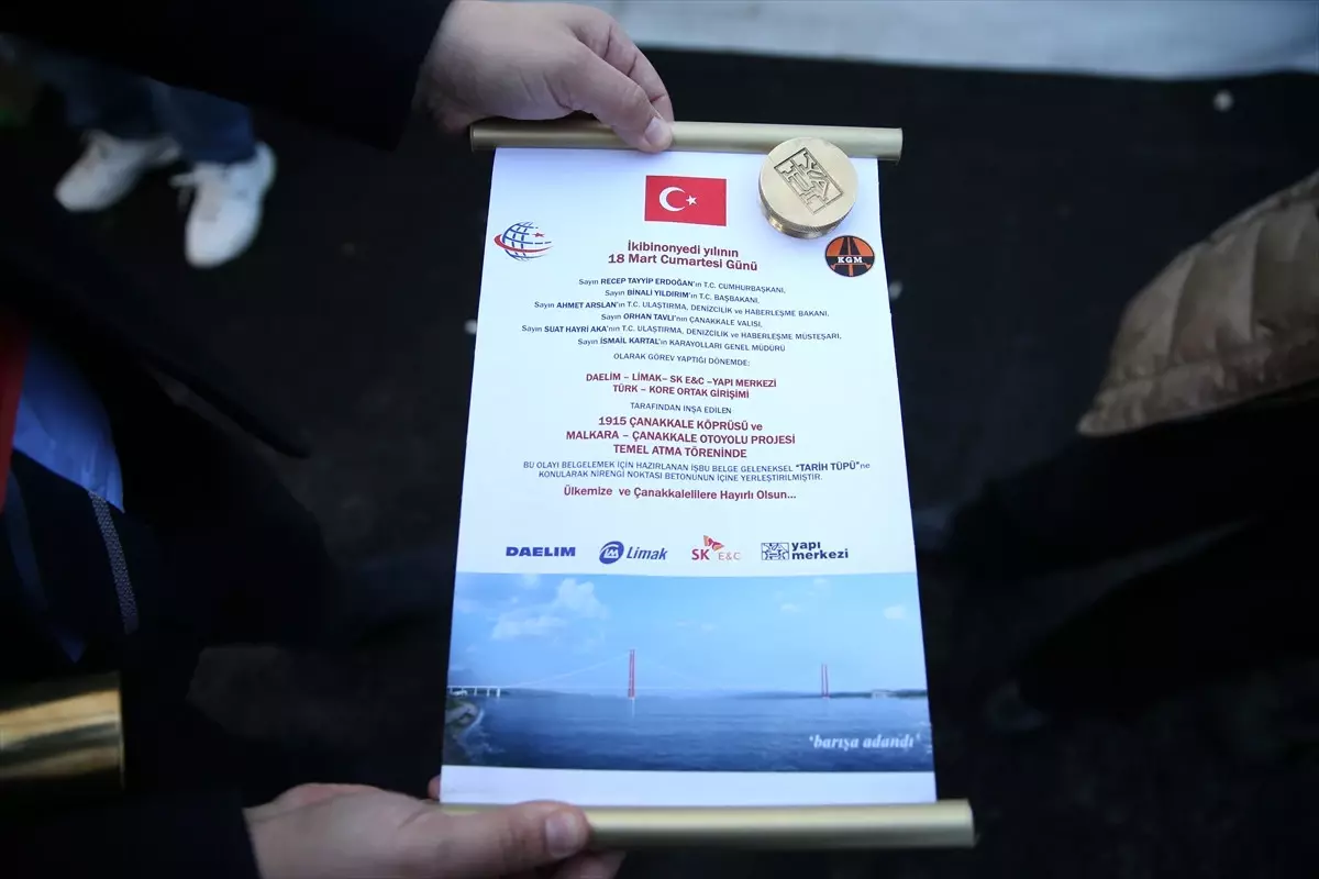 1915 Çanakkale Köprüsü 'Tarih Tüpü' ile Ölümsüzleşecek
