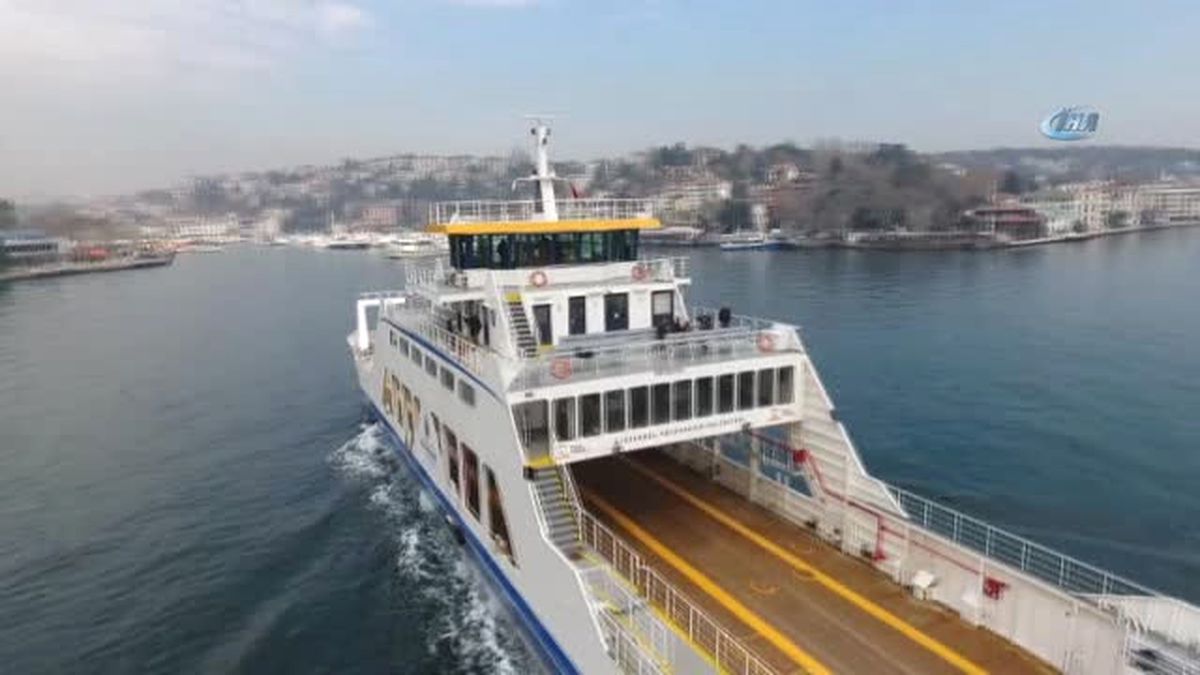 İstinye - Çubuklu Arabalı Vapur Deneme Seferleri Havadan Görüntülendi