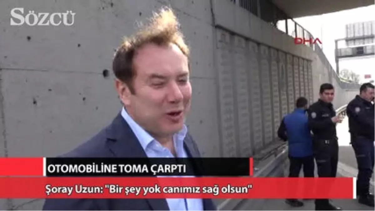 Şoray Uzun'un Otomobiline Toma Çarptı