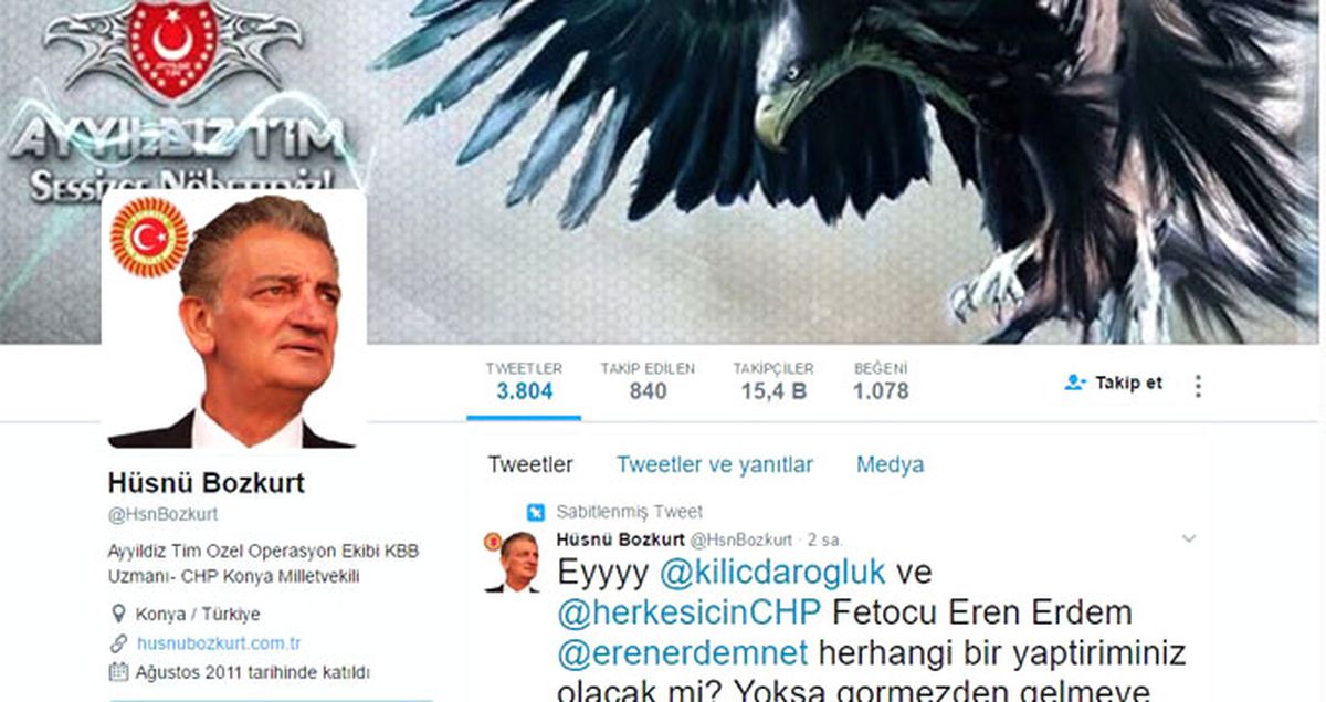'Evetçileri Denize Dökeriz' Diyen Hüsnü Bozkurt'un Twitter Hesabı Hacklendi