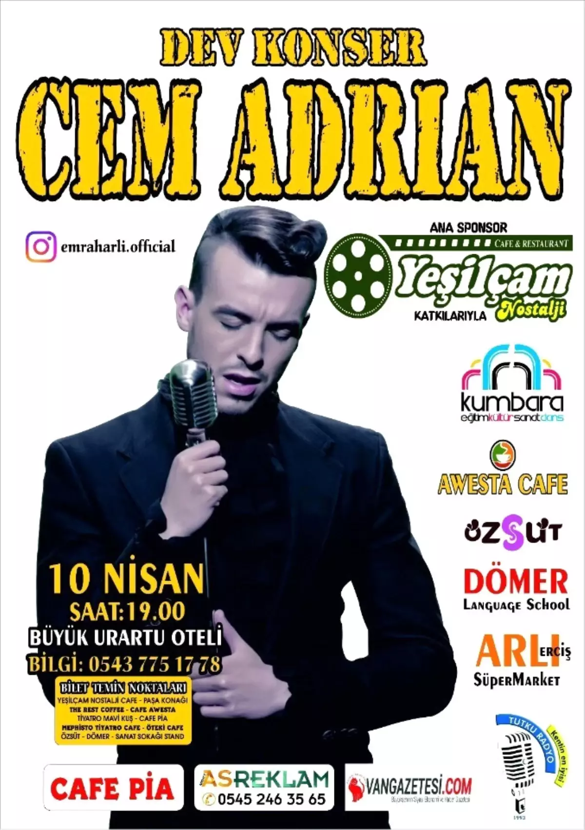 Cem Adrian Van'a Geliyor
