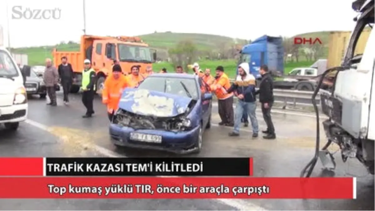 Trafik Kazası Tem'i Kilitledi