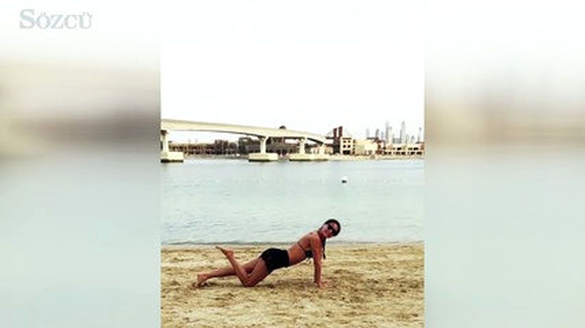 Ebru Şallı'dan Deniz Kenarında Pilates Dersi