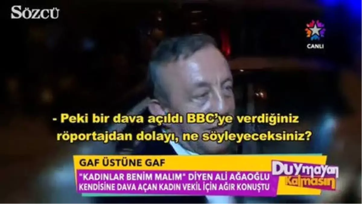 Ali Ağaoğlu'ndan CHP'li Kadın Vekile Büyük Saygısızlık