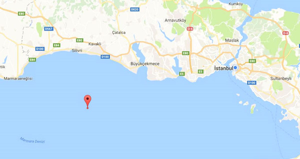 Marmara Denizi'nde, İstanbul Açıklarında Deprem