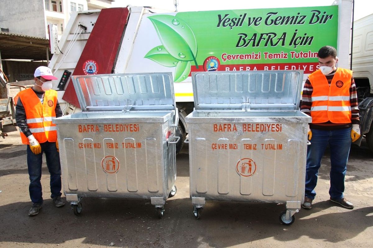 Bafra'ya 250 Yeni Çöp Konteyneri
