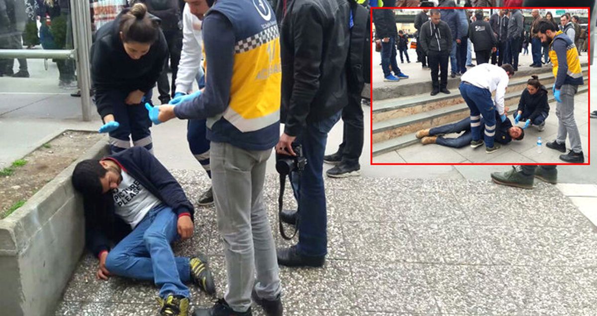 İstanbul'un Göbeğinde Uyuşturucu İçen Gençler Yere Yığıldı