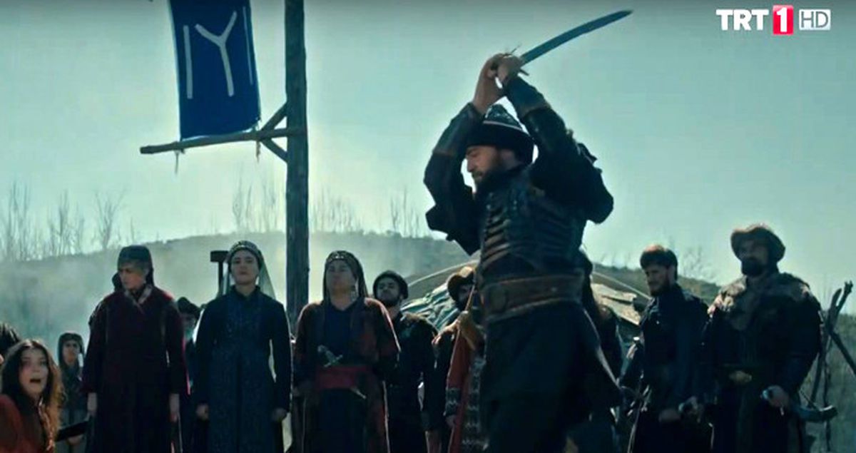 'Diriliş Ertuğrul'da Acar Bey ve Kızı Günyeli'nin İnfaz Sahnesi Ekrana Kilitledi