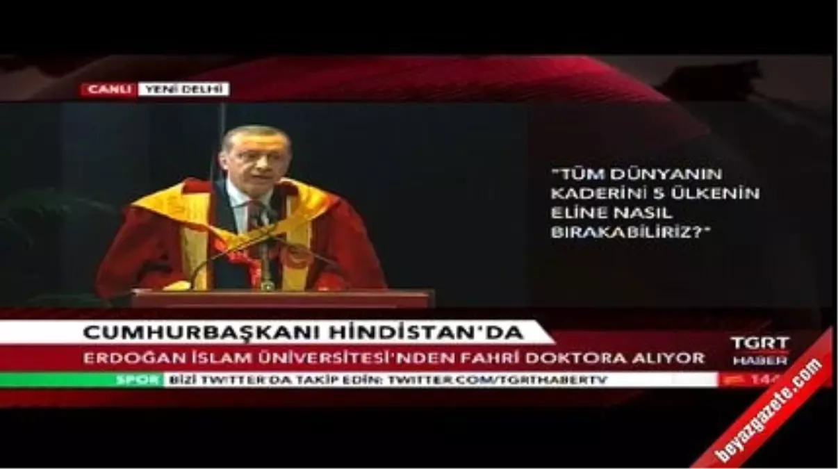 Cumhurbaşkanı Erdoğan Hindistan'da Konuştu...