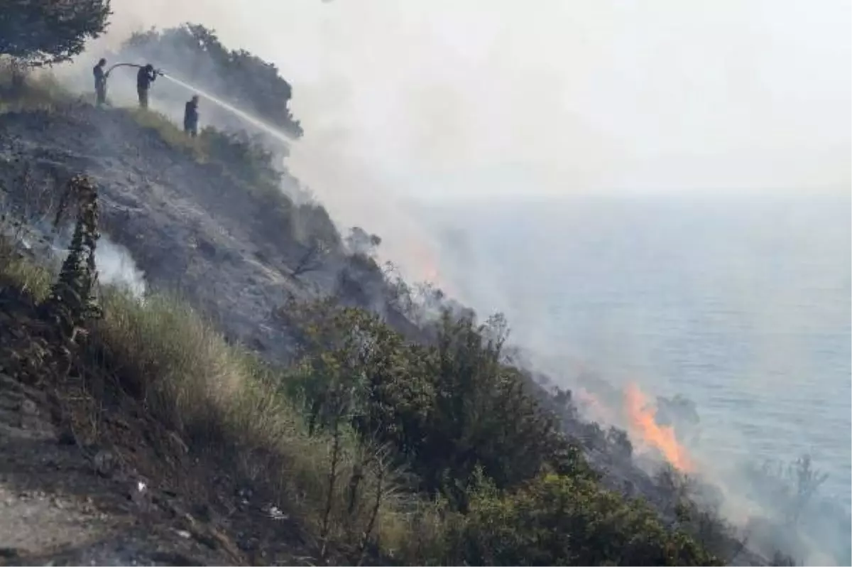 Menderes'te Makilik Bölgede Yangın