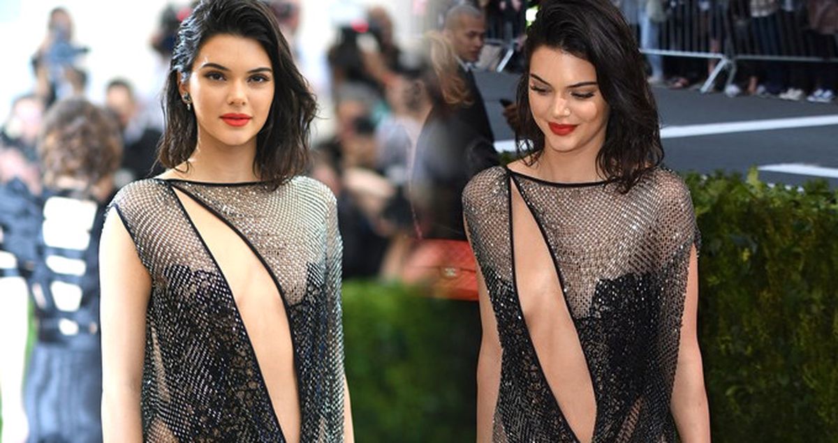 Met Gala 2017'ye Kendall Jenner'ın Transparan Elbisesi Damga Vurdu
