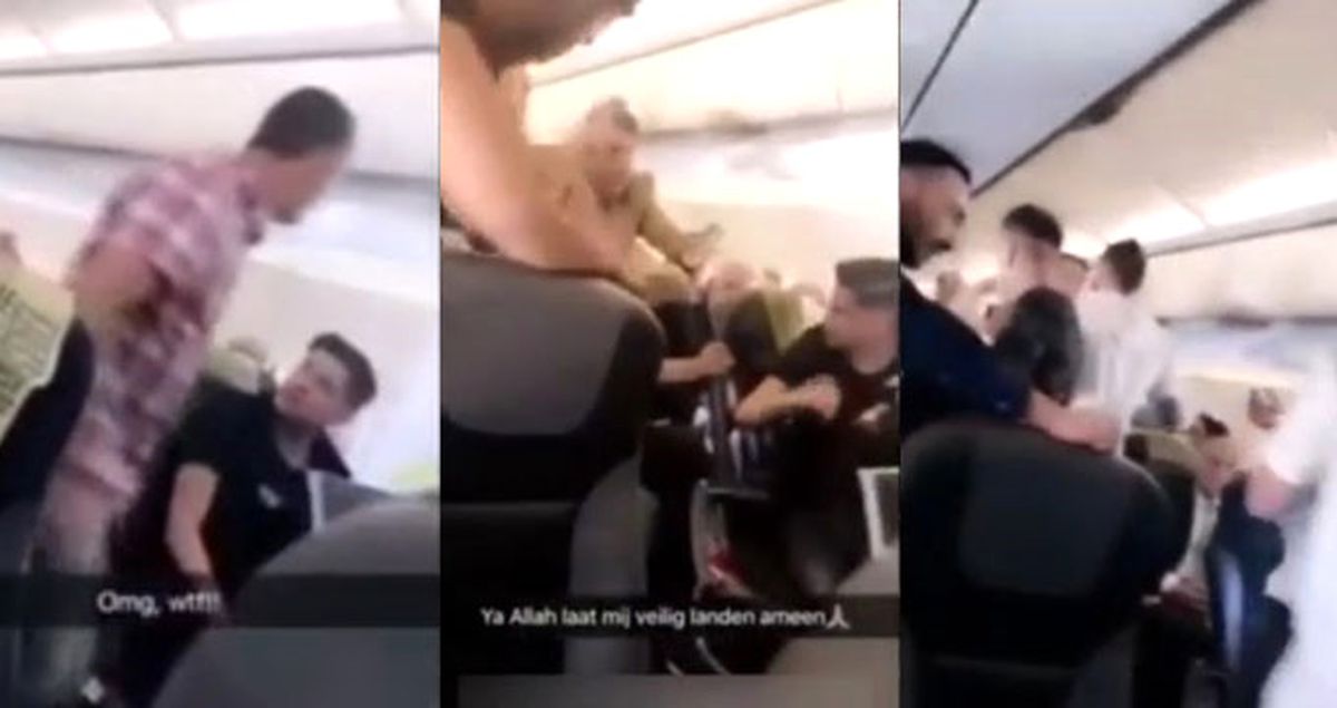 Yolcu Uçağında Tekme Tokat Kavga!